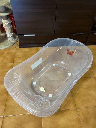 Bañera bebé transparente plástico resistente