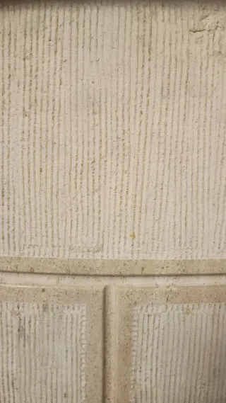 Chimenea de piedra natural con estufa de fundición