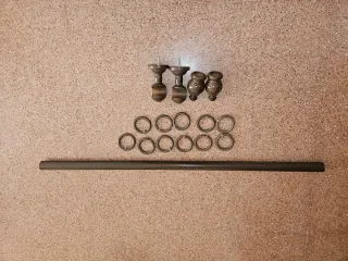 Barra cortina marron 110 cm