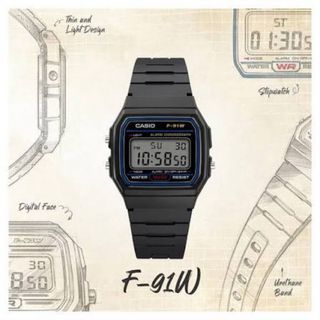 Reloj Casio F91W Negro