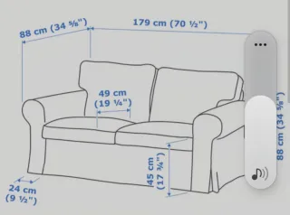 Sofá Ektorp 2 Plazas Ikea Gris