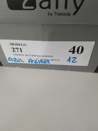 Sandalias ZAZAN Azul Flores