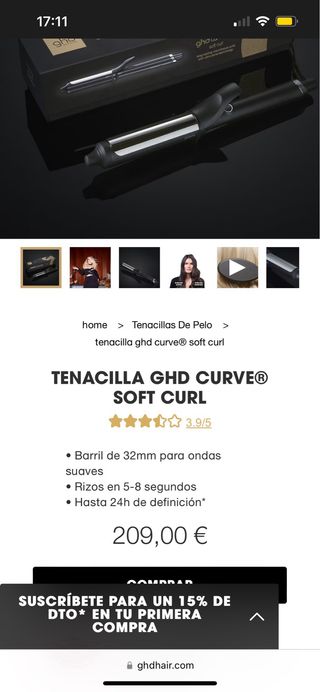 Rizador GHD Soft Curl