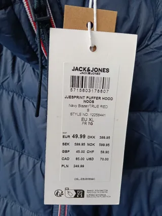 Cazadora Jack&Jones Azul Talla XL