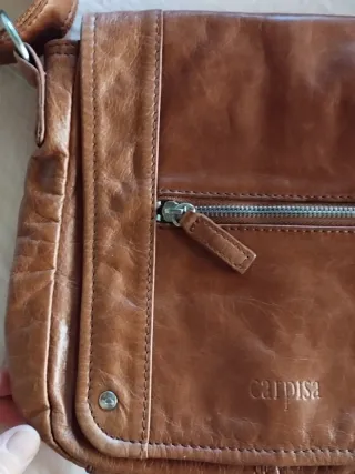 Borsa a tracolla in pelle marrone