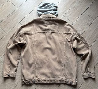 Pull&Bear And Giacca Giubbotto Jeans Denim Beige L