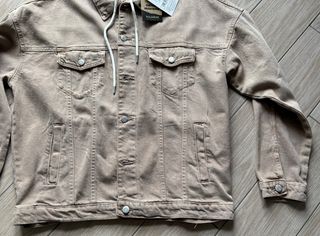 Pull&Bear And Giacca Giubbotto Jeans Denim Beige L