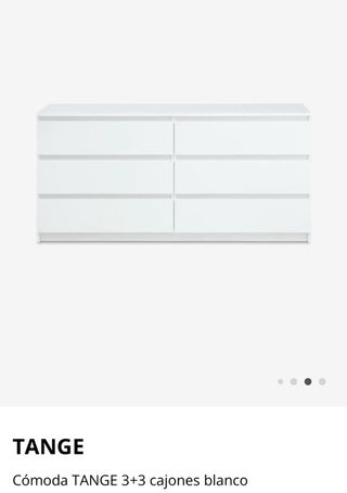 Cómoda TANGE 3+3 cajones blanca