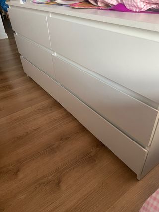 Cómoda TANGE 3+3 cajones blanca