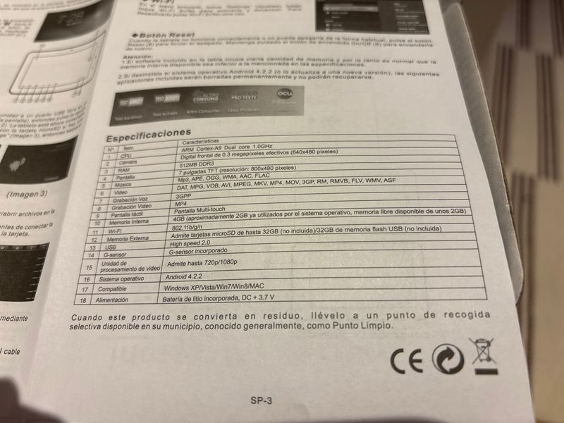 Tablet Android 7 Wi-Fi Blanca afbeelding 3