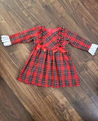 Vestido cuadros rojo 2-3 años