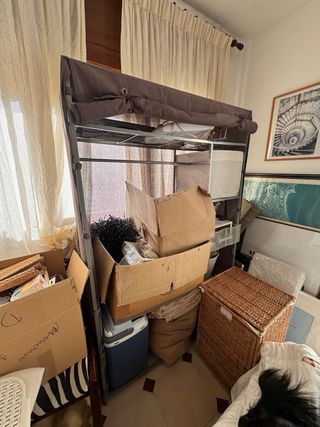 Armario ropero metal y tela