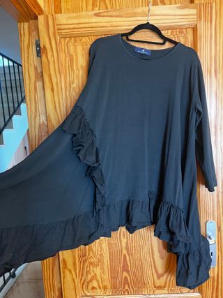 Vestido negro feminino talla grande