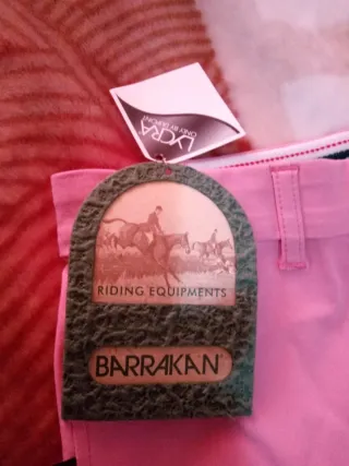 Pantaloni da equitazione rosa Barrakan tg 48