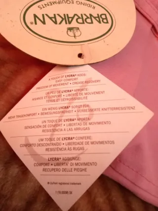 Pantaloni da equitazione rosa Barrakan tg 48