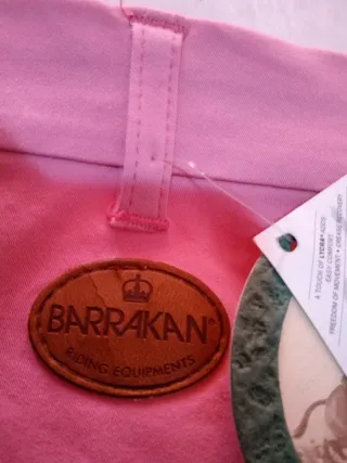 Pantaloni da equitazione rosa Barrakan tg 48