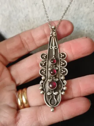 Colgante y Anillo Plata Ley Vintage