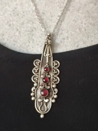 Colgante y Anillo Plata Ley Vintage