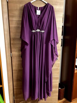 Abito Caftano Viola Hope Gioiello Taglia Unica