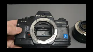 Praktica BCA +Pentacon 50mm f/1.8 +anello x sony