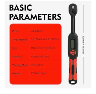 Llave dinamométrica digital 9 piezas