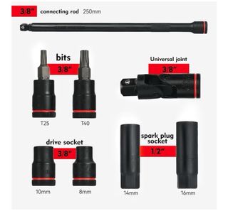 Llave dinamométrica digital 9 piezas