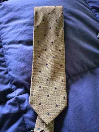 Corbata Giorgio Armani Puntos Azul Marrón