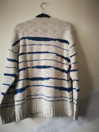 Jersey Zara Lana Rayas Azul Talla M