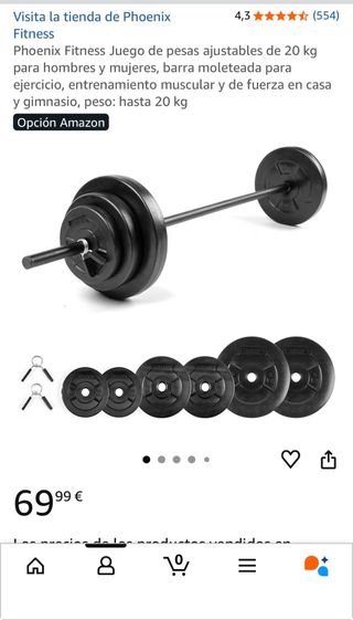 Phoenix Fitness Juego Pesas 20kg