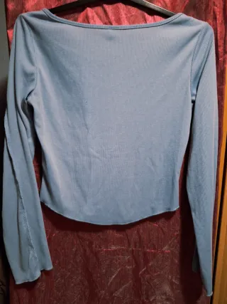 Camiseta Dazy canalé manga larga