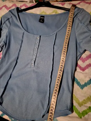 Camiseta Dazy canalé manga larga