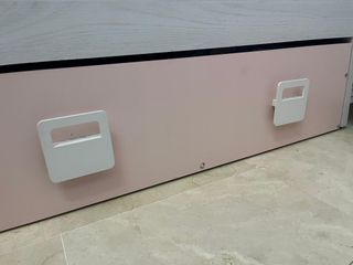 Bicama nido con 2 cajones rosa y blanco