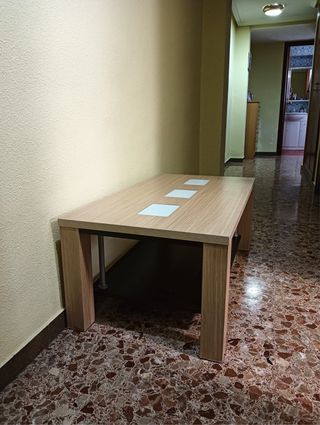 Mesa de centro madera y cristal