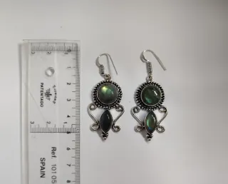 Pendientes Plata  925 y Labradorita