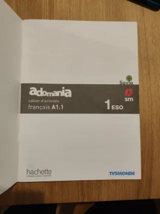 Méthode de français. 1 ESO. Adomania Cahier d'a...