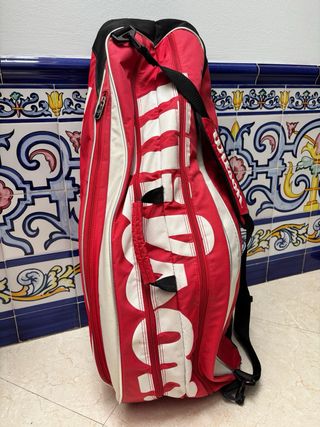 Raquetero Wilson Tour Rojo y Negro