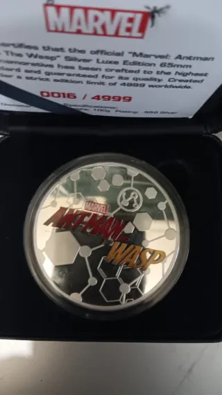 Moneda Plata Marvel Ant-Man & Wasp 100g