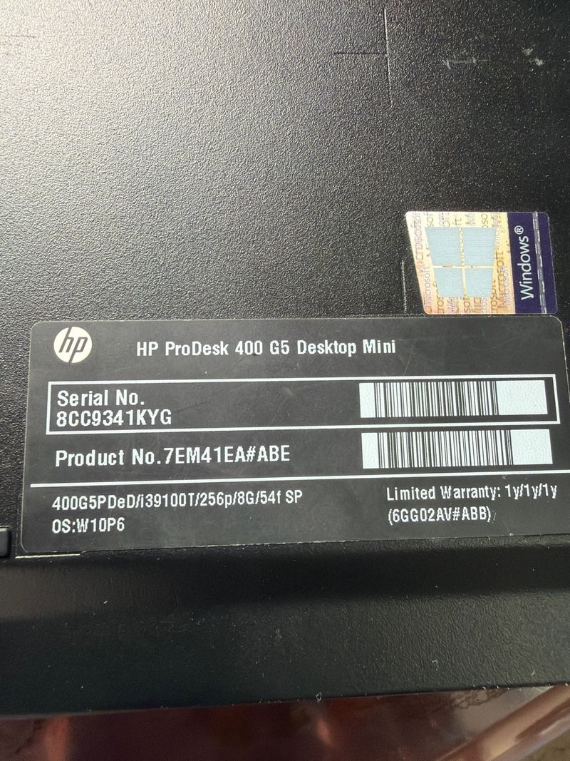 HP ProDesk 400 G5 Mini PC afbeelding 3
