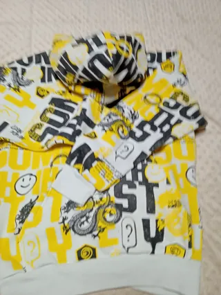 Felpa ADON S con draghi e smile gialli