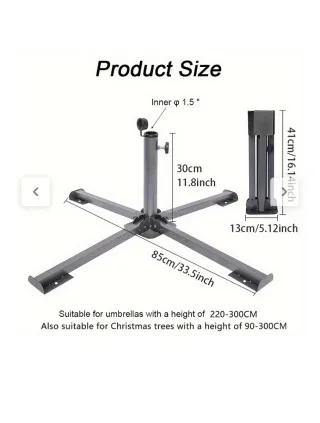 Base Plegable Sombrilla/Árbol Navidad