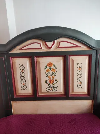 Cama individual 90cm estilo rústico