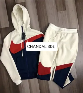 Chándal Hombre Negro Rojo Blanco