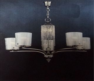 Lámpara Mariner cristal y metal. Ref:19793