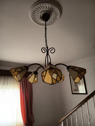 Lámpara Tiffany Cristal y Metal
