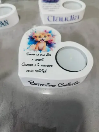 Portacandele a forma di cuore personalizzato