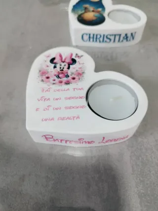 Portacandele a forma di cuore personalizzato