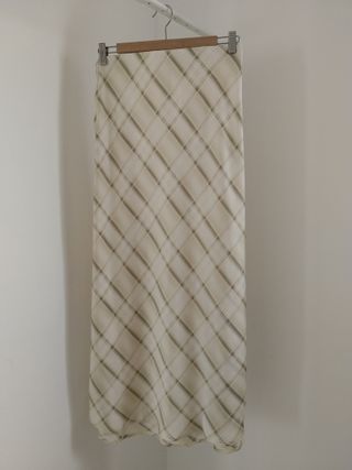 Falda Y2K cuadros satinada