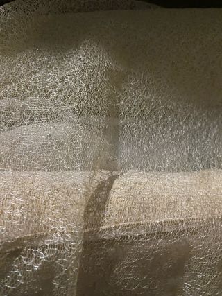 Tul de seda nylon y metal oro 10 mts