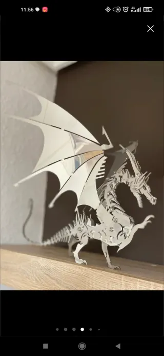 Figura Dragón Acero Inoxidable