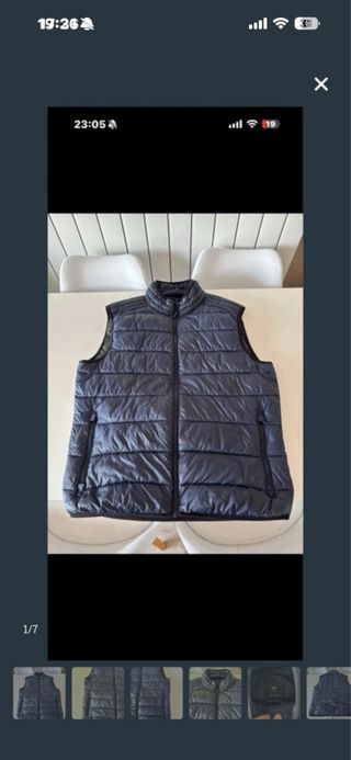 Chaleco acolchado Mango azul hombre